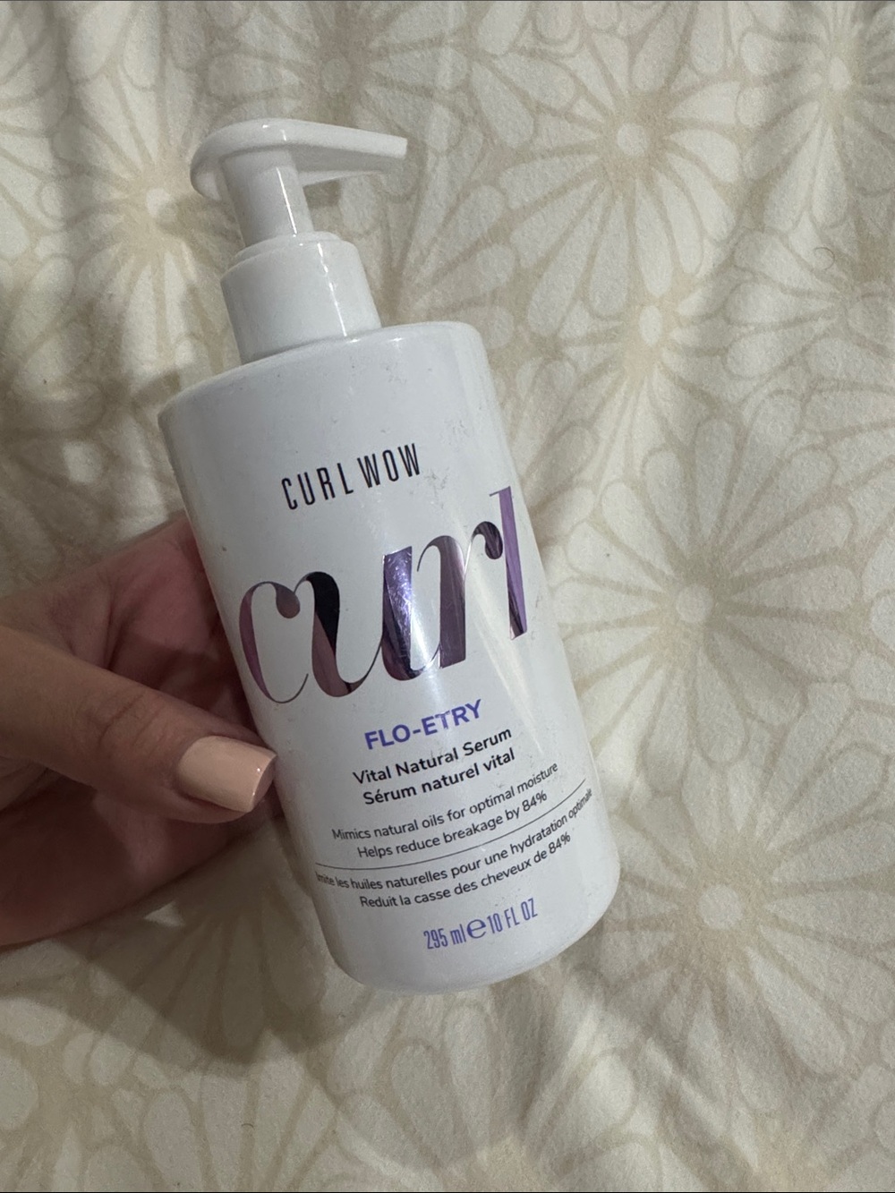 CurlWow Curl Flo-Etry Vital Natural Serum - White & Purple Bottle